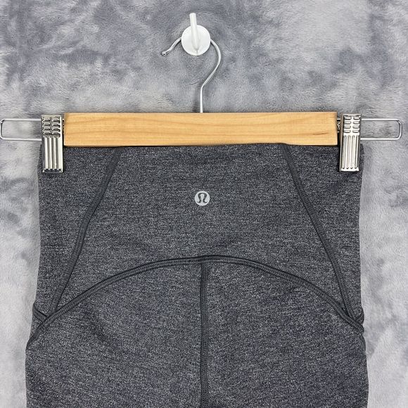 Lululemon Train Times 7/8 Pant 25” Heathered Black Women’s Size 2 W5AOPS - Picture 4 of 9